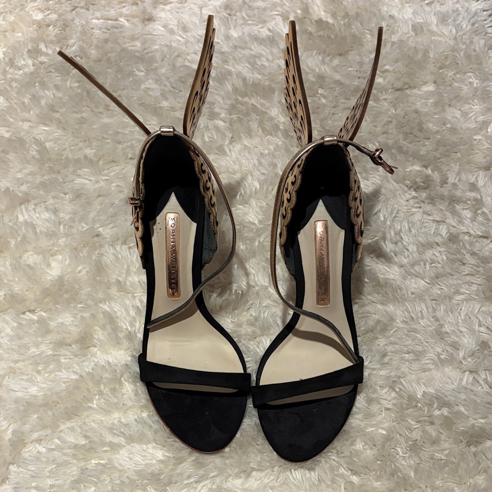 Sophia Webster Black and Cream Heels